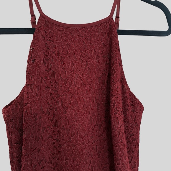 Ephemeral Allure Burgundy Lace Maxi Dress, size Small - Picture 6 of 8